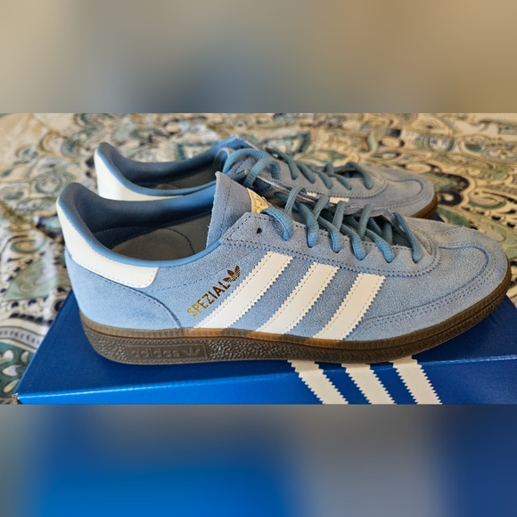 Adidas Handball Spezial Shoes size 7.5 mens US Light Blue NWT - Picture 2 of 11